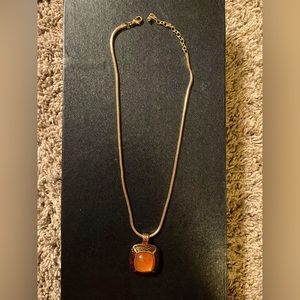 Charter Club. Cool necklace with orange stones.